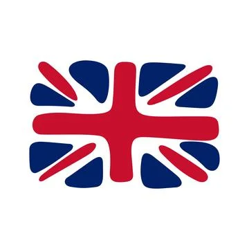 Abstract flag of UK vector illustration. United Kingdom's flag. Stock Illustration
