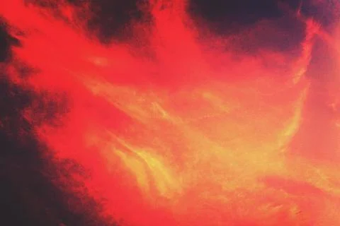 Abstract of flame on black background Stock Illustration