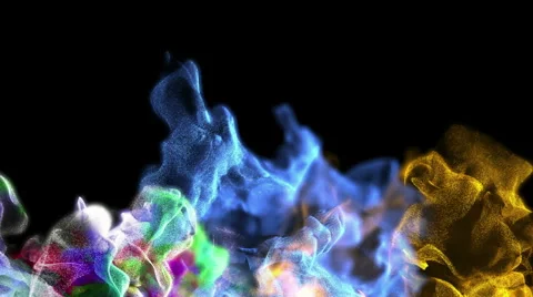 Abstract flame consisting of particles, 3D animation, looping Stock Footage 65025219