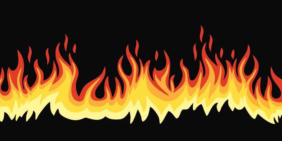 Abstract Flame Fire Image Element Concept. Vector Graphic Design Illustration. Illustrazione stock
