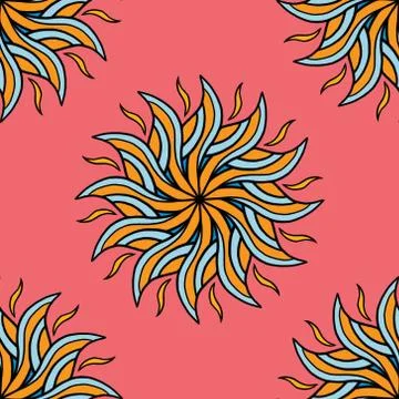 Abstract flame in flower shape 스톡 일러스트