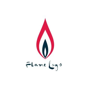 Abstract flame logo design. Creative fire logotype. Vector business icon. Sto Illustrazione stock