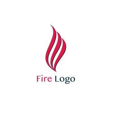 Abstract flame logo design. Creative fire logotype. Vector business icon. Sto Stock Illustration