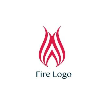 Abstract flame logo design. Creative fire logotype. Vector business icon. Sto Stock Illustration