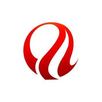 Abstract Flame logo Vector template. fire logo design graphic. torch logo Des Stock Illustration