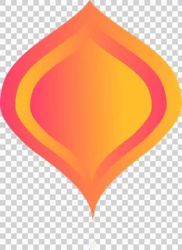 Abstract flame-like shape is displaying warm gradient layers in flat design, Stock Illustration