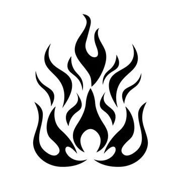 Abstract Flame Silhouette Vector Illustration Illustrazione stock