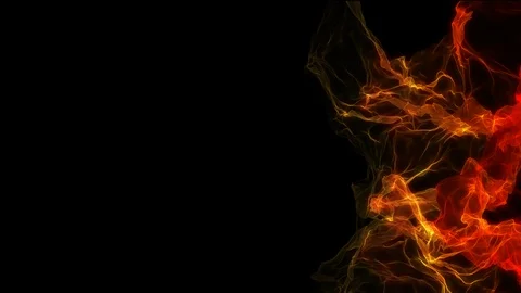 Abstract flame space on dark background. Alpha channel. Stock Footage 92192967