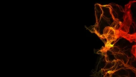 Abstract flame space on dark background. Stock Photos