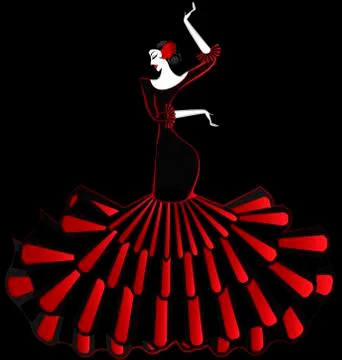 Abstract flamenco dancer in the dark Stock Illustration