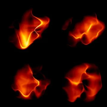 Abstract Flames and Waves Stock Illustration