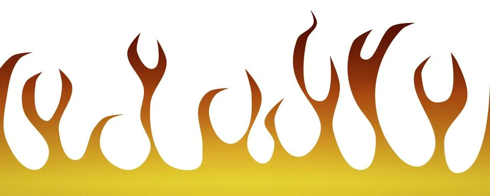 Abstract flames on a white background, vector illustration Stock Illustration