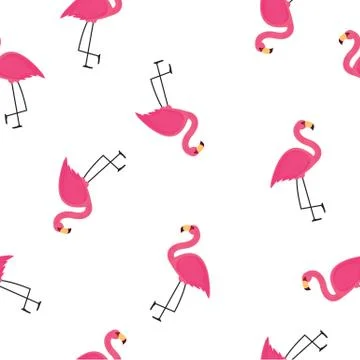 Abstract Flamingo Seamless Pattern Background. Vector Illustration イラスト素材