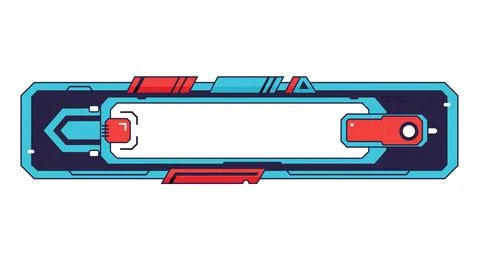 Abstract flat color futuristic rectangle lower third bar name Illustrazione stock