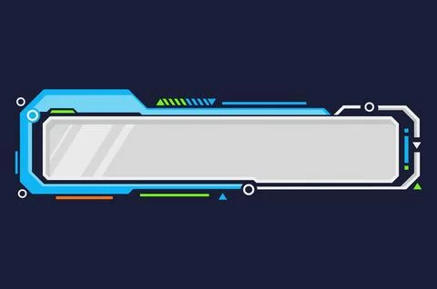 Abstract flat color futuristic rectangle lower third bar name Illustrazione stock