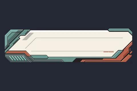 Abstract flat color futuristic rectangle lower third bar name Illustrazione stock