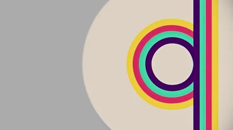 Abstract flat colorful lines flow animation Stock Footage 59961689