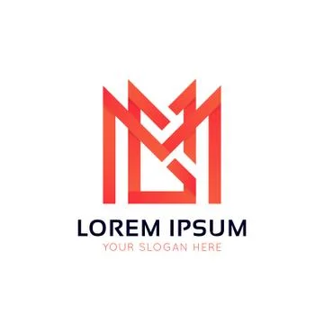 Abstract flat company vector logotype Stock Illustration