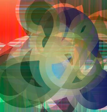 Abstract flat decorative artwork Stock Illustration