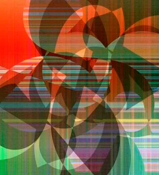 Abstract flat decorative artwork Stock Illustration