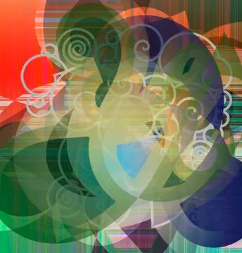 Abstract flat decorative artwork Stock Illustration