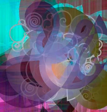 Abstract flat decorative artwork Stock Illustration