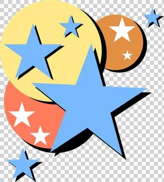 Abstract flat design is being shown on transparent canvas, featuring colorful Stock Illustration