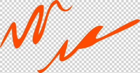 Abstract flat design orange swooshes are flowing with curved lines on 库存插图