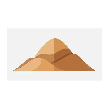 Abstract flat design sand dunes landscape vector graphic illustration Stock Illustration
