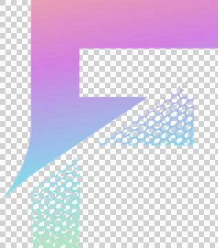 Abstract flat design shape is appearing with gradient arrow and dot mesh on Stock Illustration
