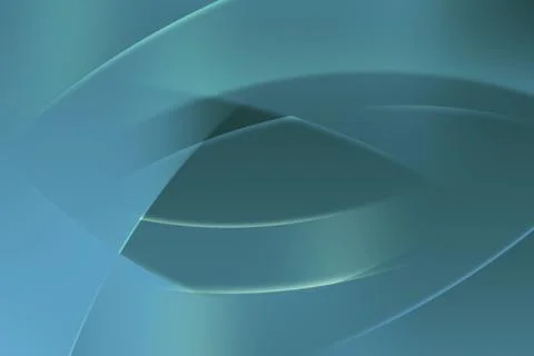 Abstract flat design is showing flowing translucent ribbons in teal and blue Stock Illustration