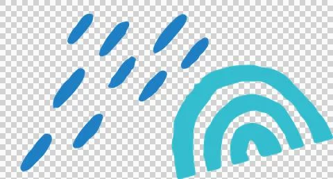 Abstract flat design is showing raindrop strokes with nested uneven arcs on Stock Illustration