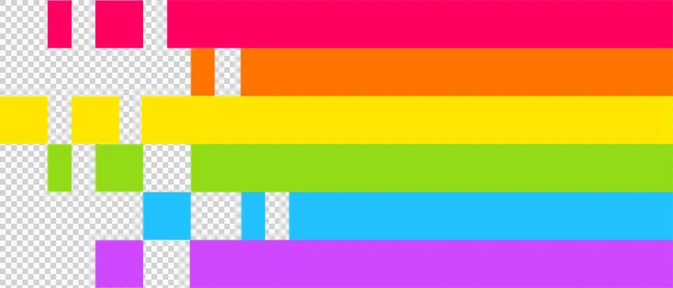 Abstract flat digital design is presenting rainbow horizontal bars on Stock Illustration