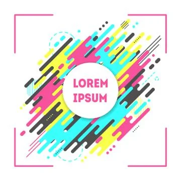 Abstract flat dynamic background Stock Illustration