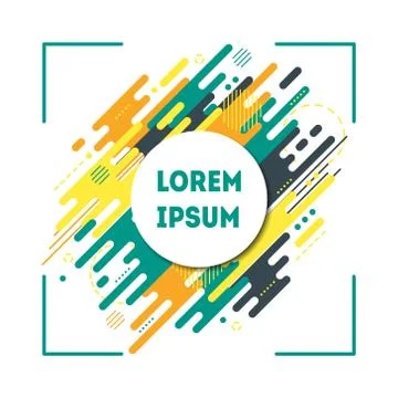 Abstract flat dynamic background Stock Illustration