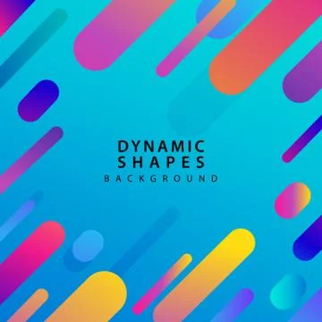 Abstract flat dynamic background template. Stock Illustration