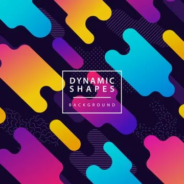 Abstract flat dynamic background template. Stock Illustration