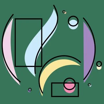 Abstract flat geometric background Иллюстрация