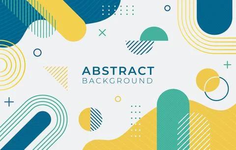 Abstract-Flat-Geometric-Background Stock Illustration