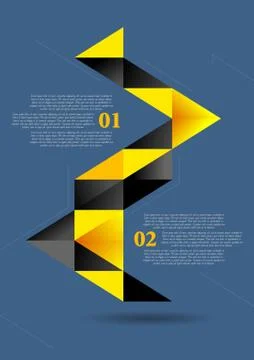 Abstract flat geometric infographics vector design Stockillustratie