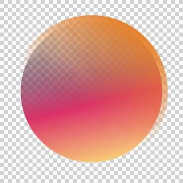 Abstract flat gradient circle is displaying orange rim and textured surface, Stock Illustration