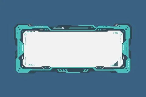Abstract flat green and dark blue tone color futuristic rectangle lower thi.. Stock Illustration
