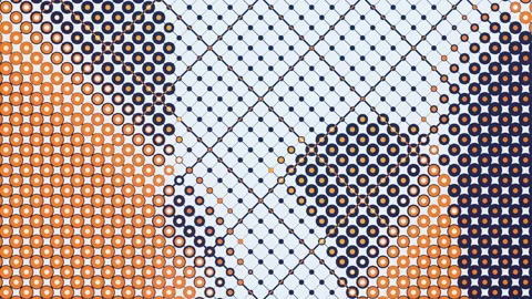 Abstract flat halftone wavy, flowing pattern. 3d render loop animation. HD Video stock 122297386