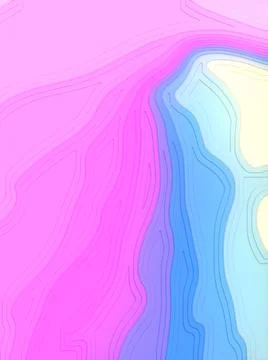 Abstract flat isometric curved surface. 3d rendering digital illustration Stock Illustration