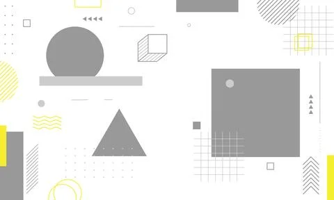 Abstract flat memphis background. Stock Illustration