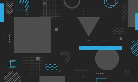 Abstract flat memphis background. Stock Illustration