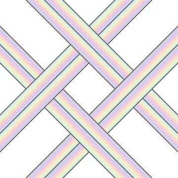 Abstract flat outline pastel pearlescent woven grid pattern Stock Illustration