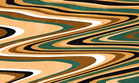 Abstract flat psychedelic groovy background. Stock Illustration