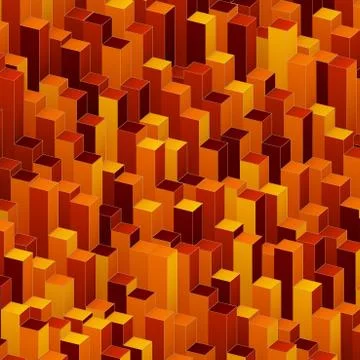 Abstract flat rectangles background. Geometric colored pattern. 3d rendering Stock Illustration