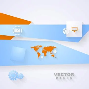 Abstract flat tech concept background Stock Illustration